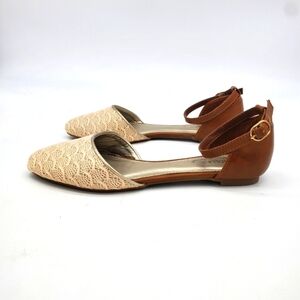 Madeline Stuart Shoes Women 7.5M Anna Flats Ankle Strap